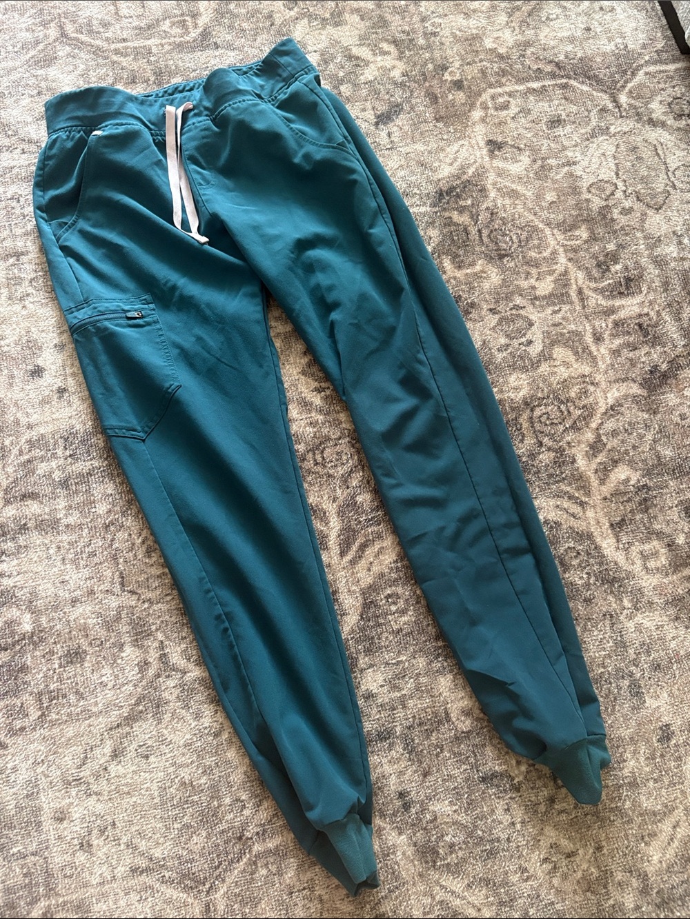 FIGS Women’s Teal Jogger Pants with Drawstring Waist
